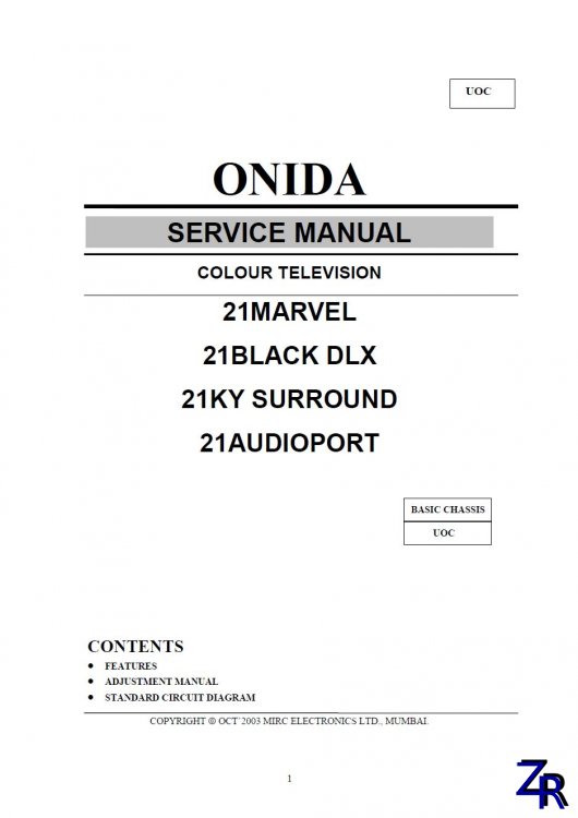 Service Manual - Onida - 21 Black DLX [PDF]