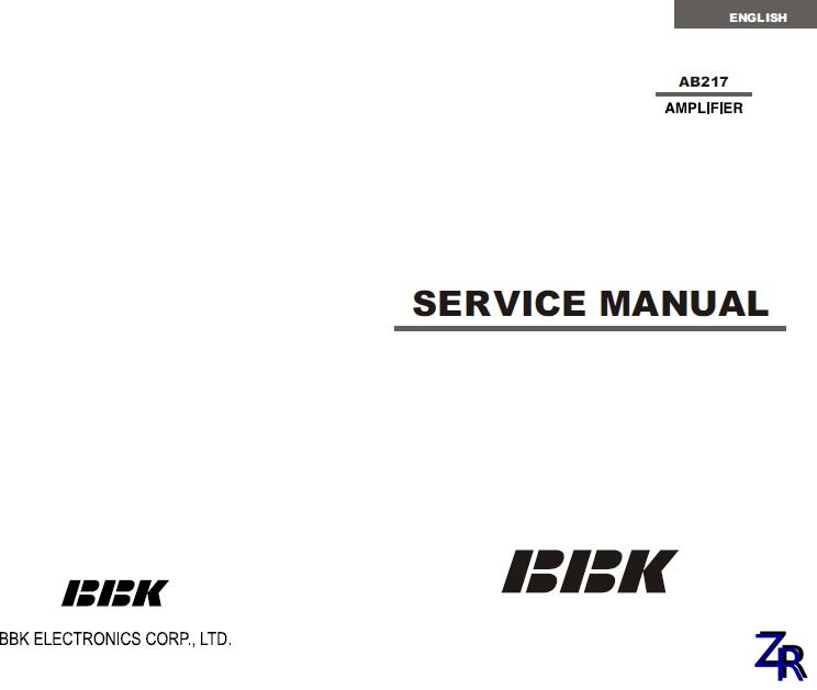 Service Manual - BBK - AB217 [PDF]
