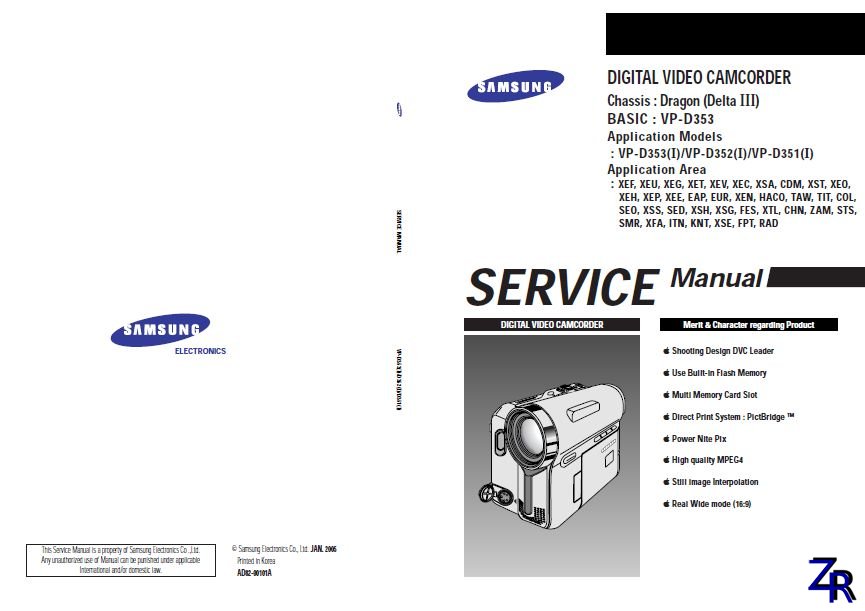 Service Manual - Samsung - VP-D353 [PDF]