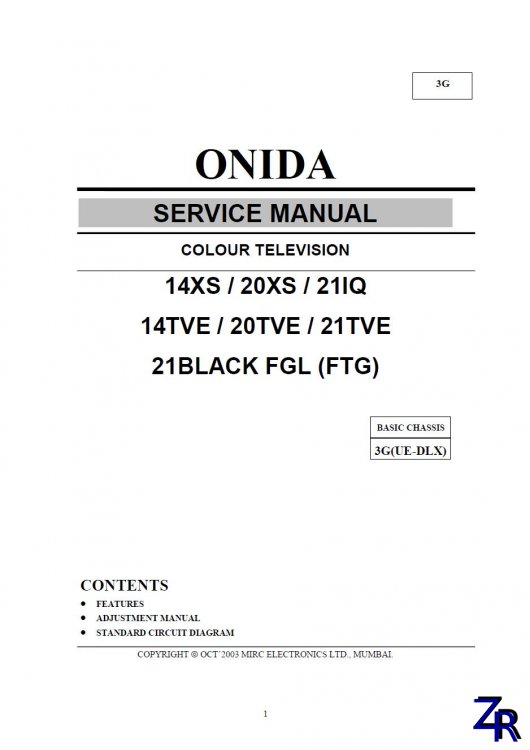 Service Manual - Onida - 21 Black FGL [PDF]