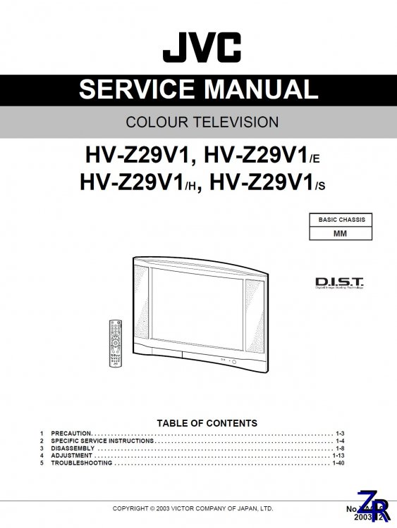 Service Manual - JVC - HV-Z29V1 [PDF]