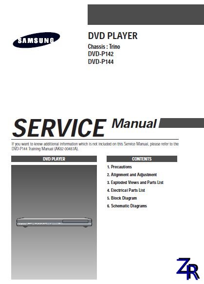 Service Manual - Samsung - DVD-P142, DVD-P144 [PDF]