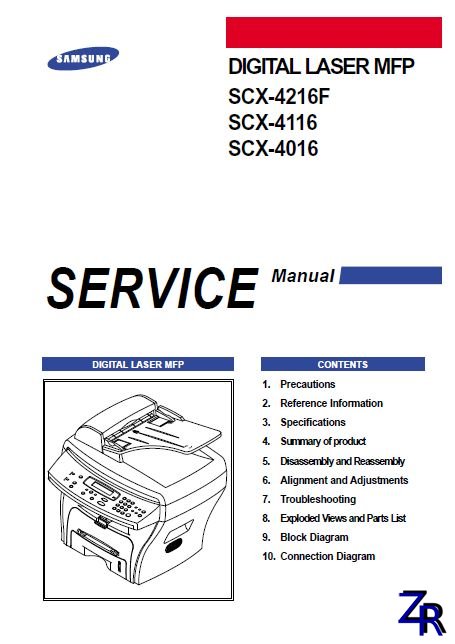 Service Manual - Samsung - SCX-4216F, SCX-4116, SCX-4016 [PDF]