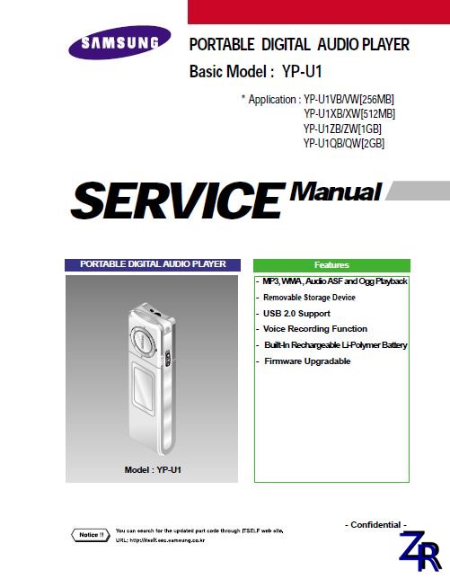 Service Manual - Samsung - YP-U1 [PDF]